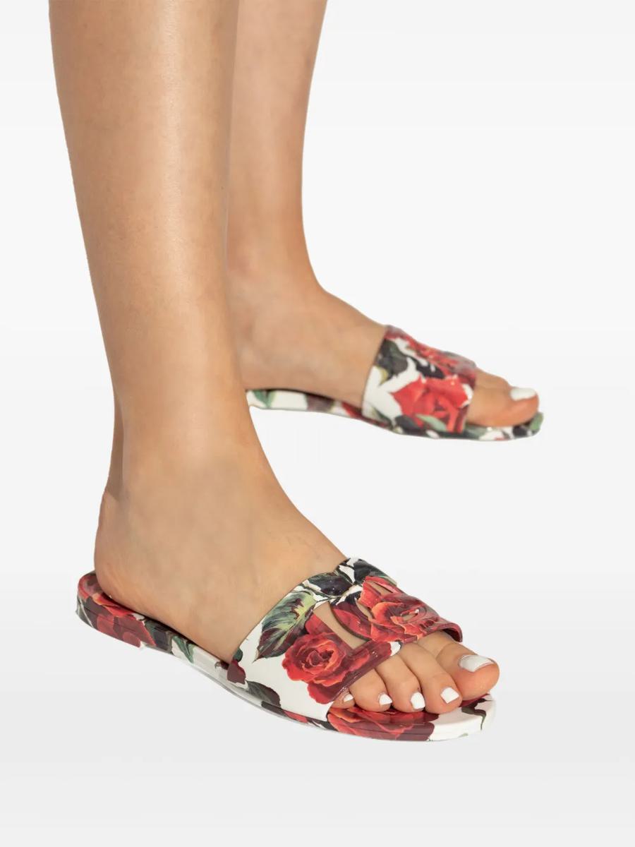 Dolce & Gabbana Floral Slide Sandals