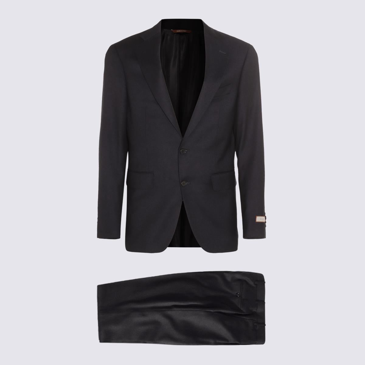 Canali Black Wool Suits