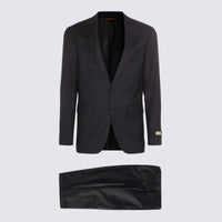 Canali Black Wool Suits