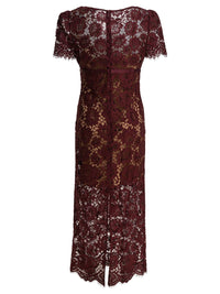 Self-Portrait Floral Lace Midi Dress