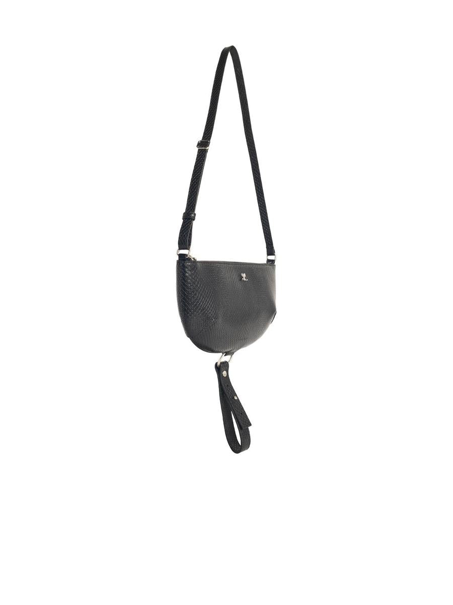 Courrèges 'Holy Eclipse Viper' Black Leather Bag