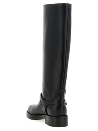 Elisabetta Franchi Logo Strap Boots