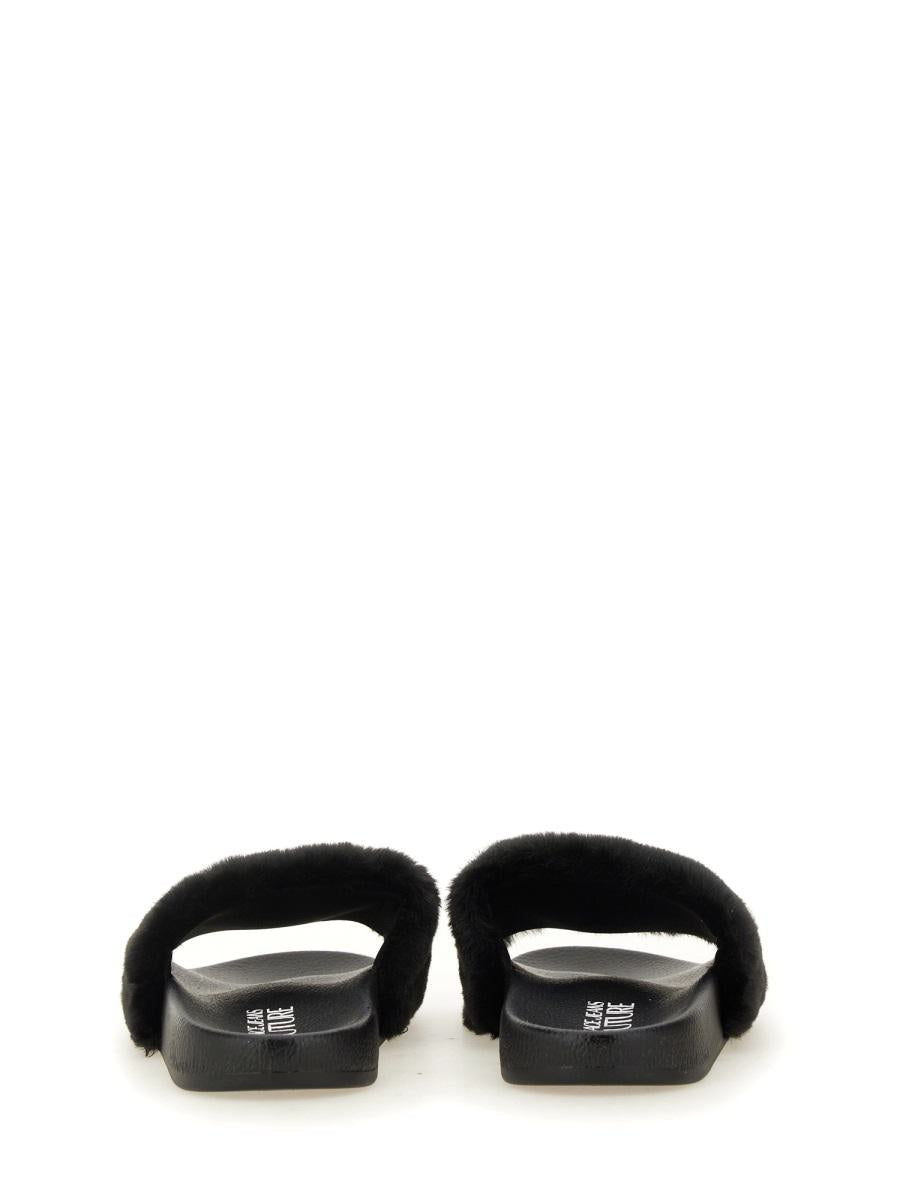 Versace Jeans Couture Slide Sandal With Logo