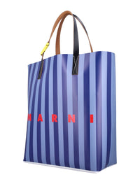 Marni Striped Tribeca Shopping Bag
