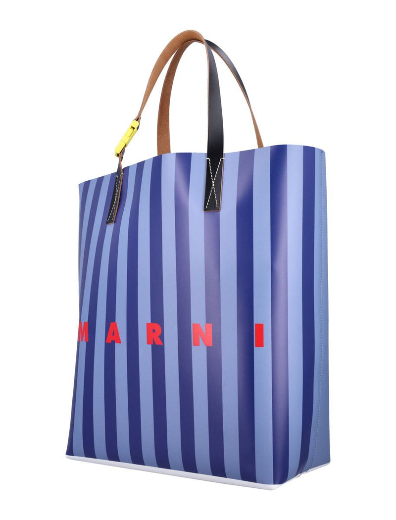 Marni Striped Tribeca Shopping Bag