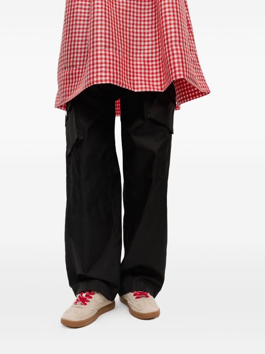 Ganni Canvas Sneakers With Raw-Cut Edges