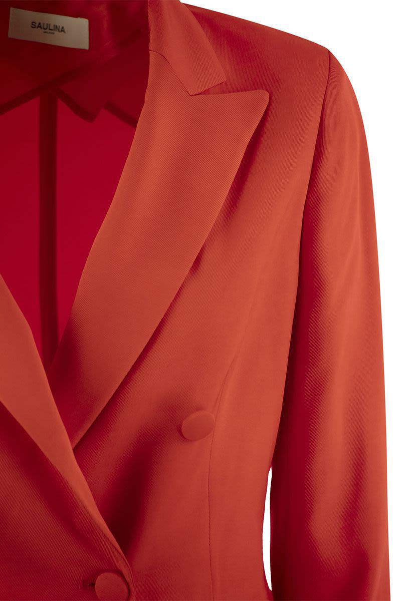 Saulina Anita - Viscose Double-Breasted Blazer