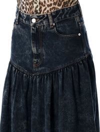 Ganni Washed Denim Skirt