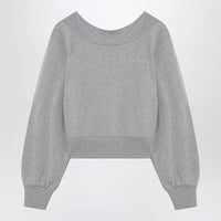 The Attico Gray Mélange/Beige Sweatshirt With Cut Out