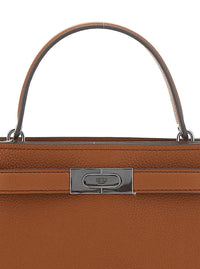 'Petite Lee Radziwill' Brown Crossbody Bag With Adjustable And Removable Shoulder Strap And T-Buckle Closure In Grained Leather Woman