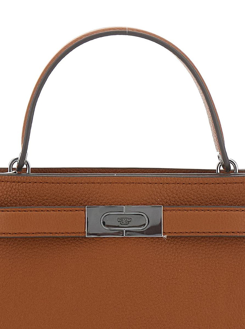 'Petite Lee Radziwill' Brown Crossbody Bag With Adjustable And Removable Shoulder Strap And T-Buckle Closure In Grained Leather Woman