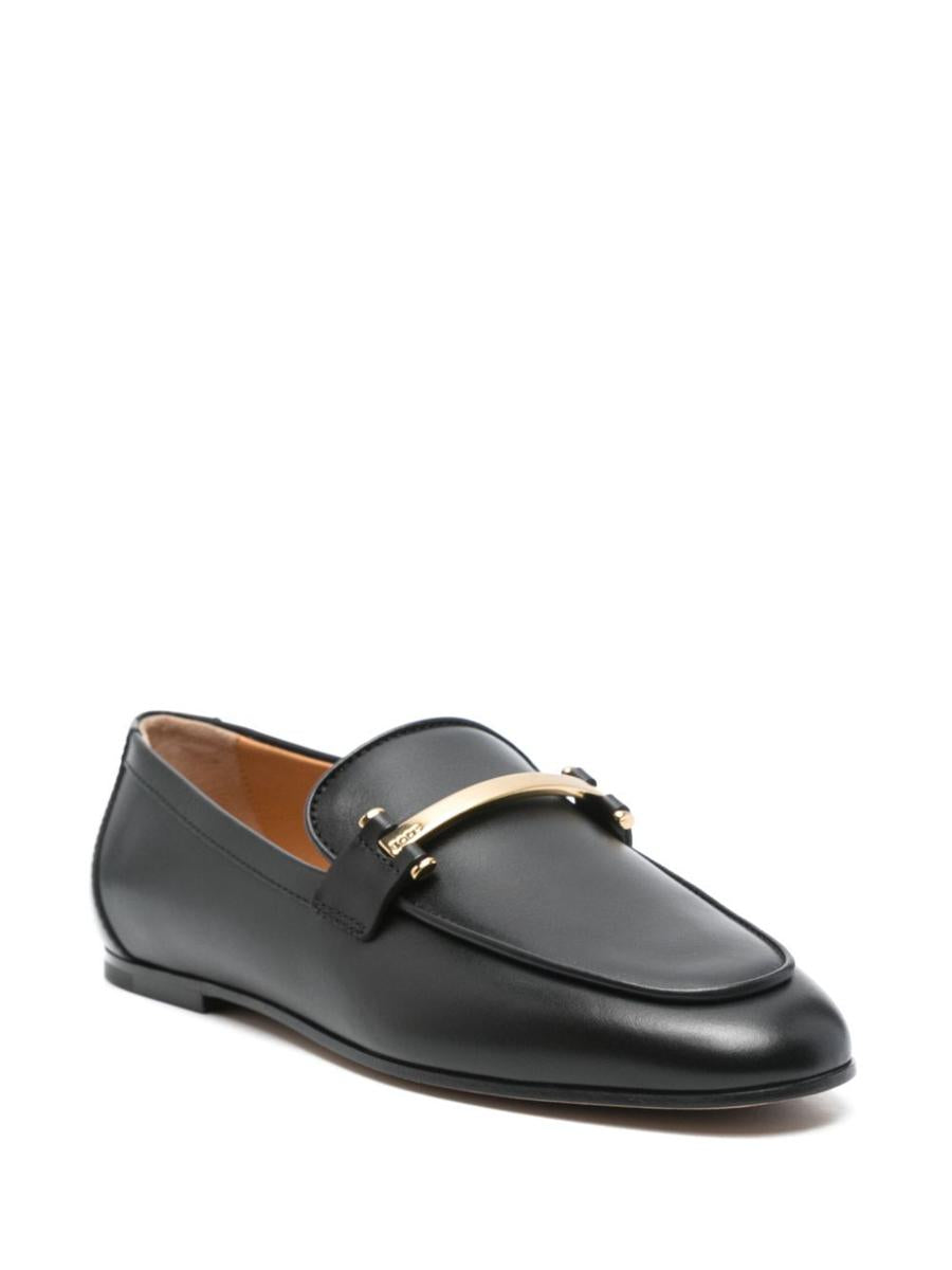 Tod'S Branded Metal Bar Leather Loafers Shoes