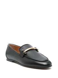 Tod'S Branded Metal Bar Leather Loafers Shoes