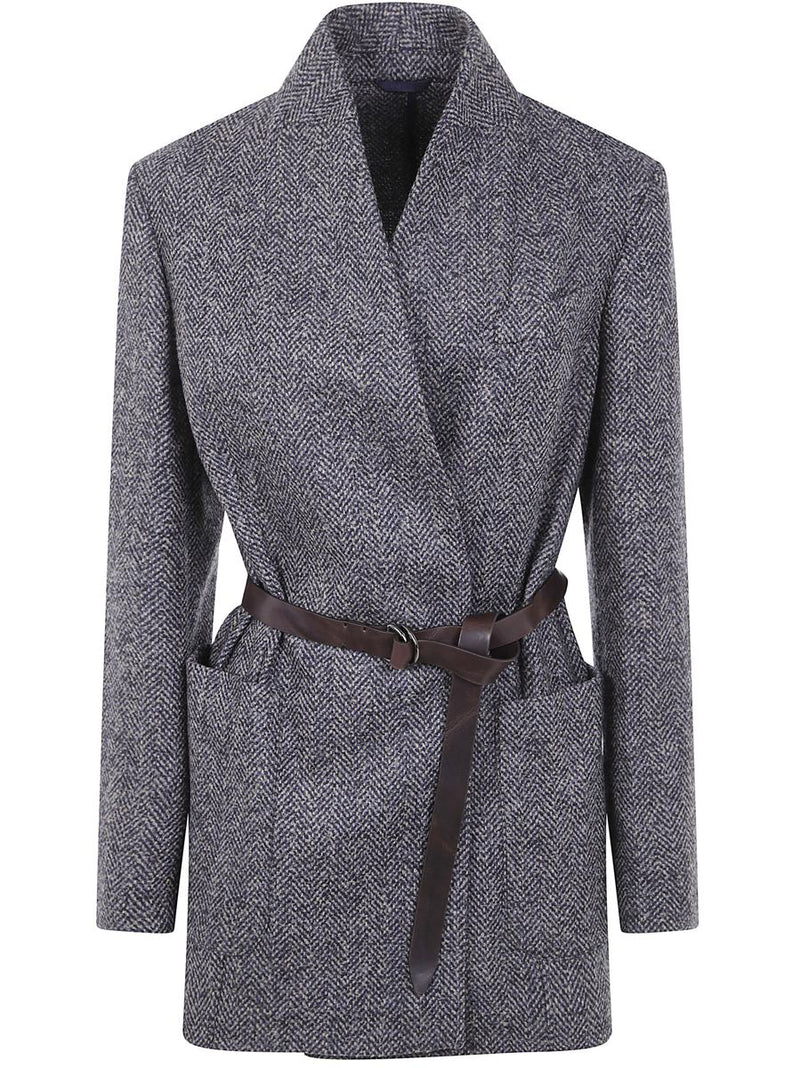 Brunello Cucinelli Belted Suit-Type Jacket Clothing