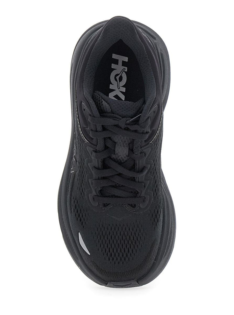 'Bondi 9' Black Low Top Sneakers With Maxi Logo Lettering On The Side In Tech Fabric Unisex