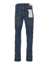 Blue Jeans With Low Rise And Stonewashed Effect In Denim Man