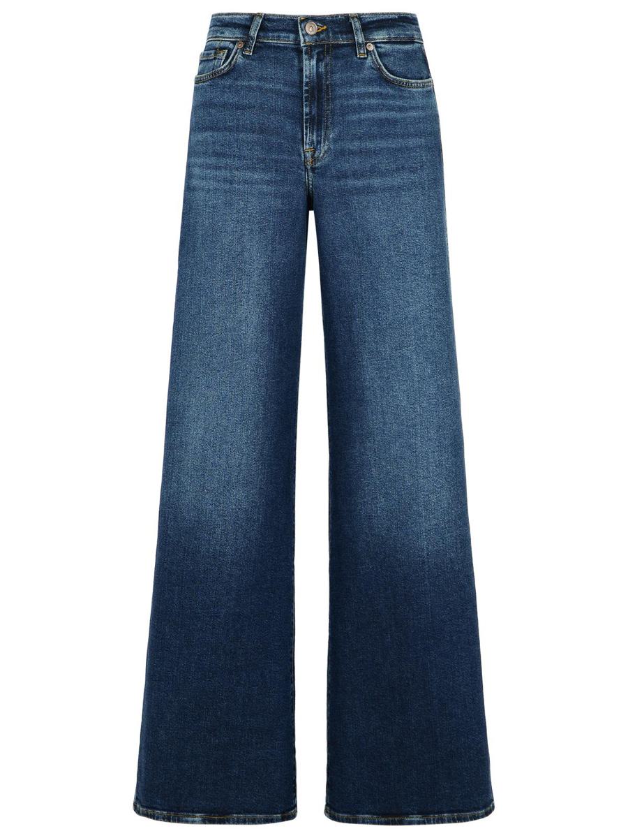 7 For All Mankind Navy Cotton Blend Fight Jeans