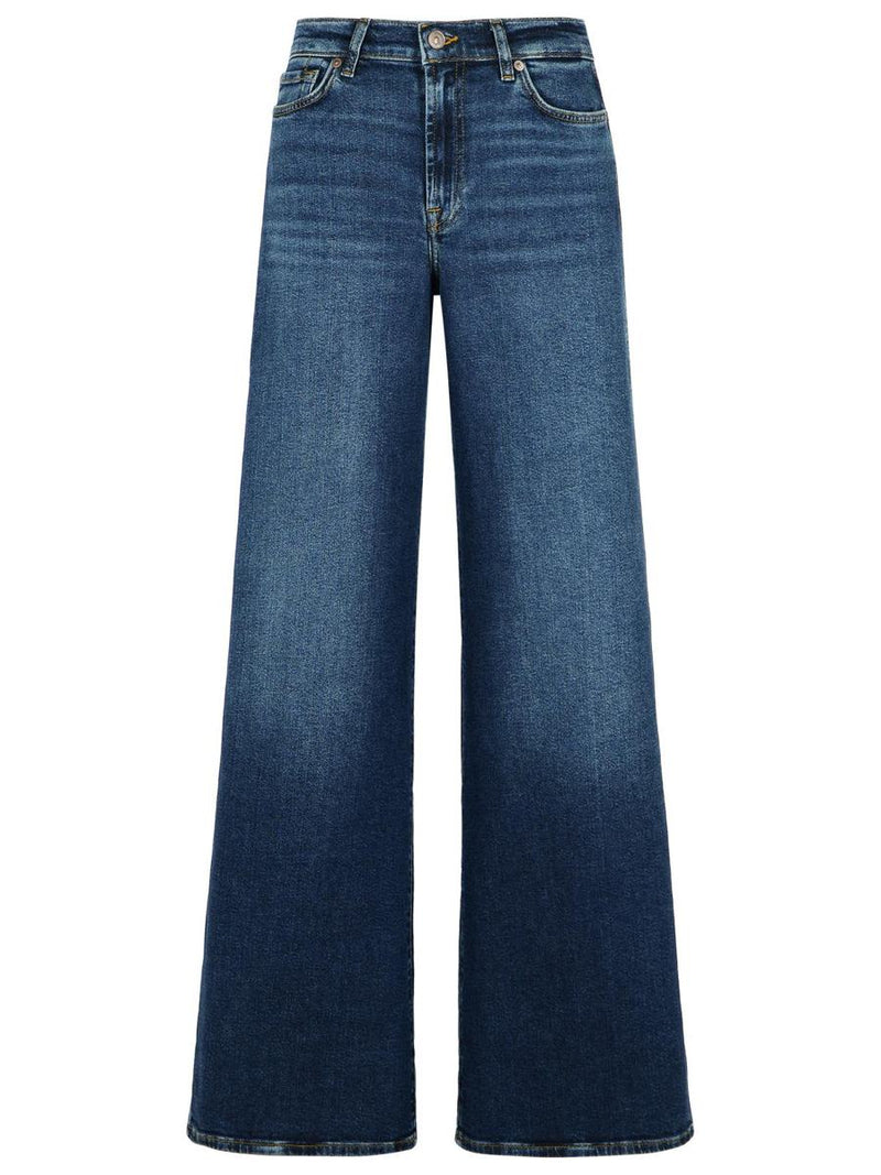 7 For All Mankind Navy Cotton Blend Fight Jeans
