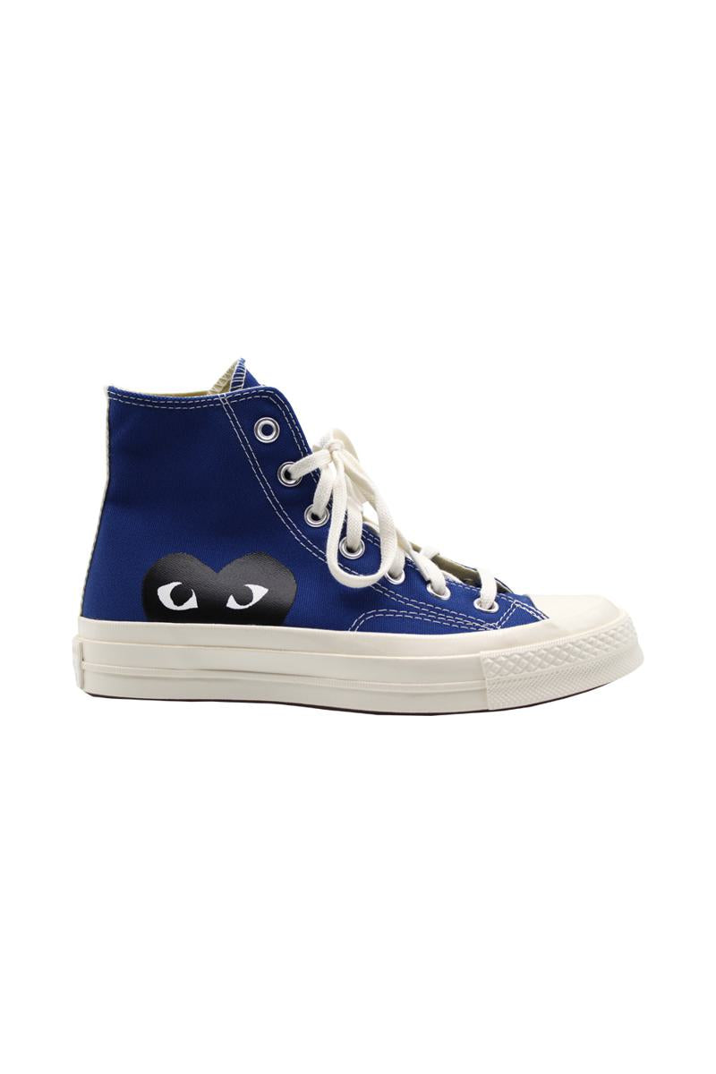 Comme Des Garçons Play Black Heart Chuck 70 In Blue Shoes