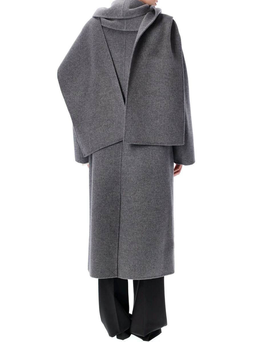 Róhe Signature Double-Faced Scarf Coat