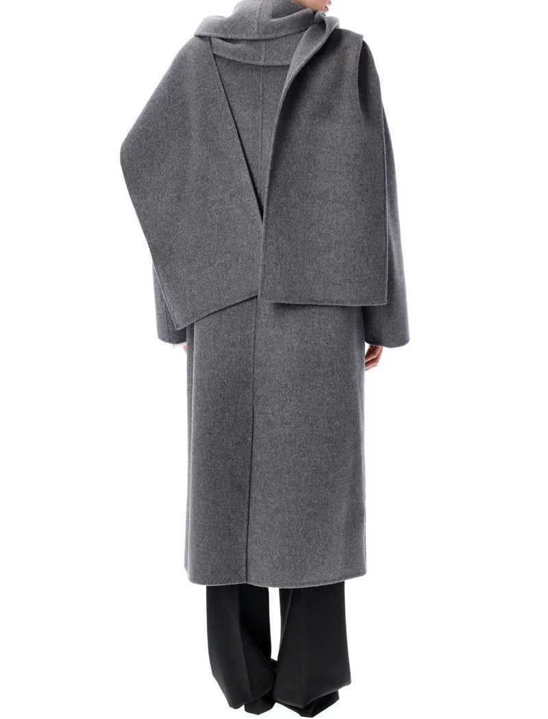 Róhe Signature Double-Faced Scarf Coat