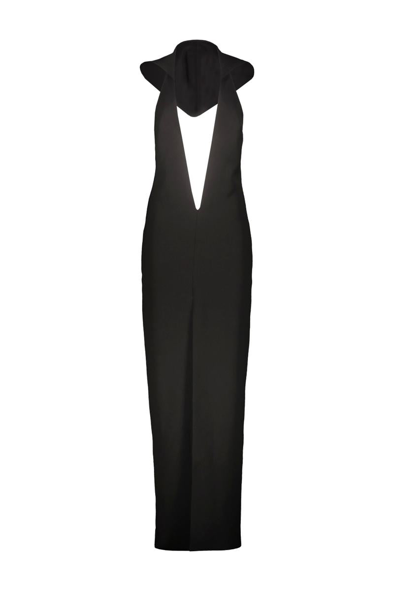 Mônot Hooded Dress With Slit Clothing