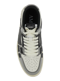 'Skel Top Low' Grey Sneakers With Logo Patch On Thetongue And Contrasting Details On The Side In Leather Man