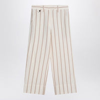 Brunello Cucinelli Striped Trousers In And