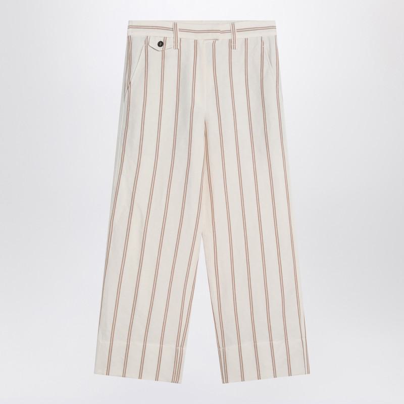 Brunello Cucinelli Striped Trousers In And