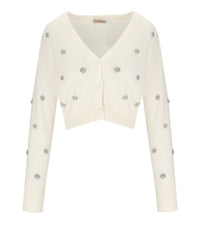 Twinset White Cropped Cardigan