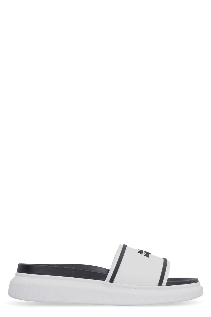 Alexander McQueen Logo Detail Rubber Slides