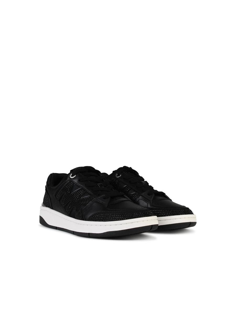 Michael Kors 'Rebel' Black Leather Sneakers