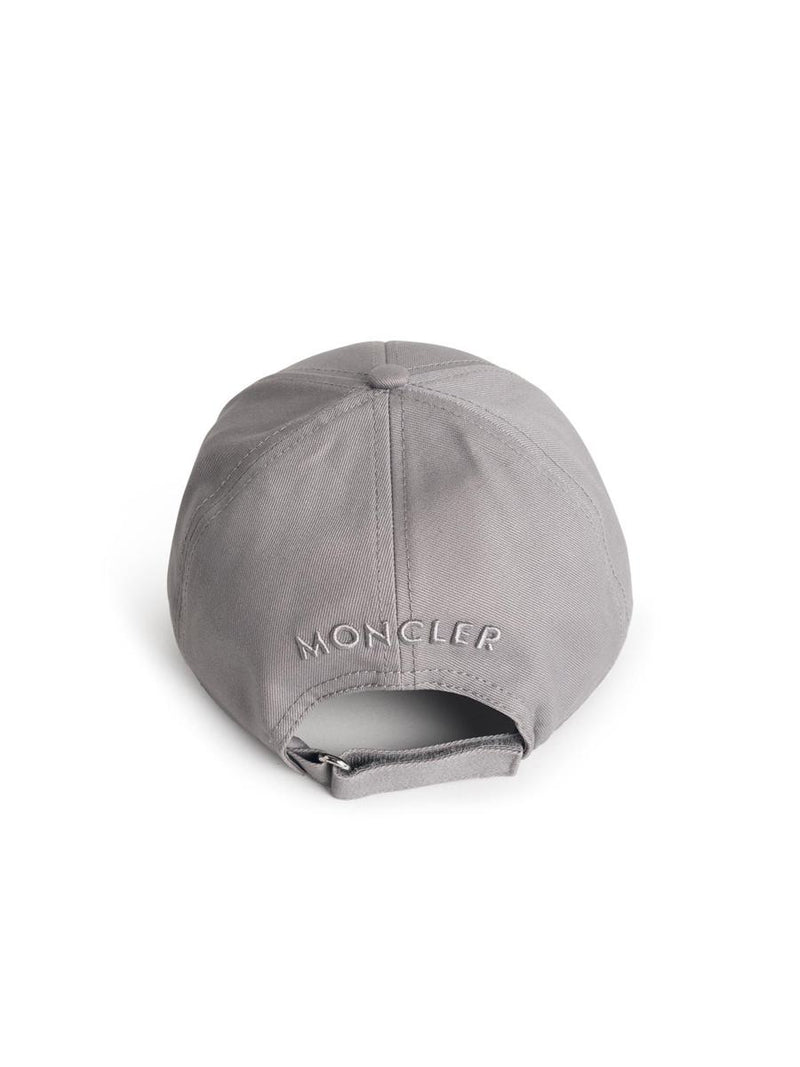 Moncler Grey Cotton Baseball Cap