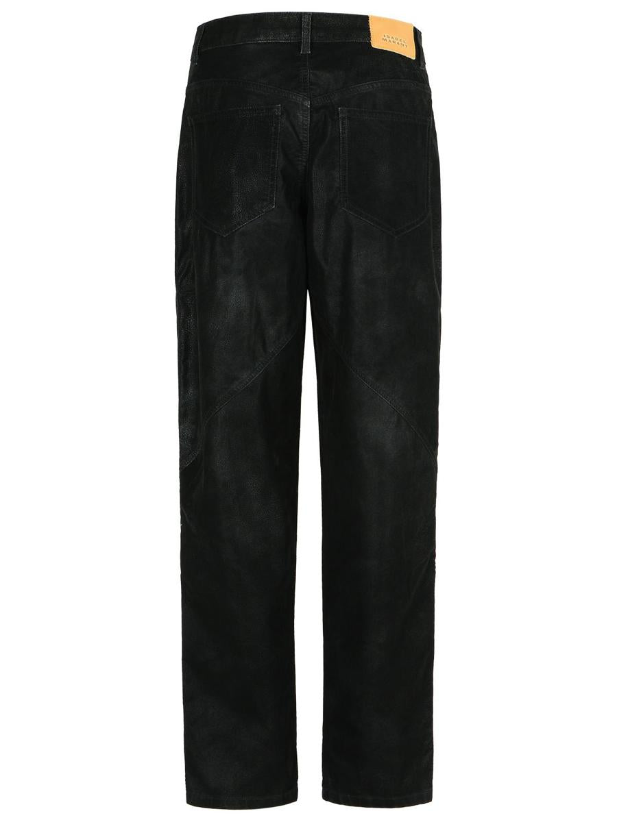 Isabel Marant Étoile 'Kelvina' Black Faux Leather Pants