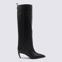 The Attico Black Leather Boots