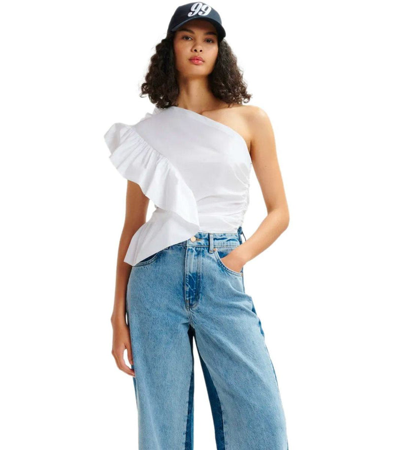 Essentiel Antwerp Haven White Asymmetric Top