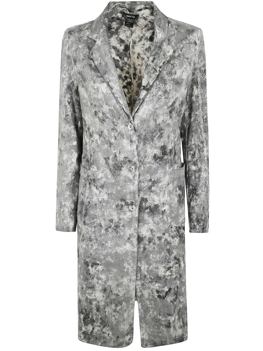 Avant Toi Camouflage Rever Neck Micro Mat Stitch Duster With Lamination Clothing