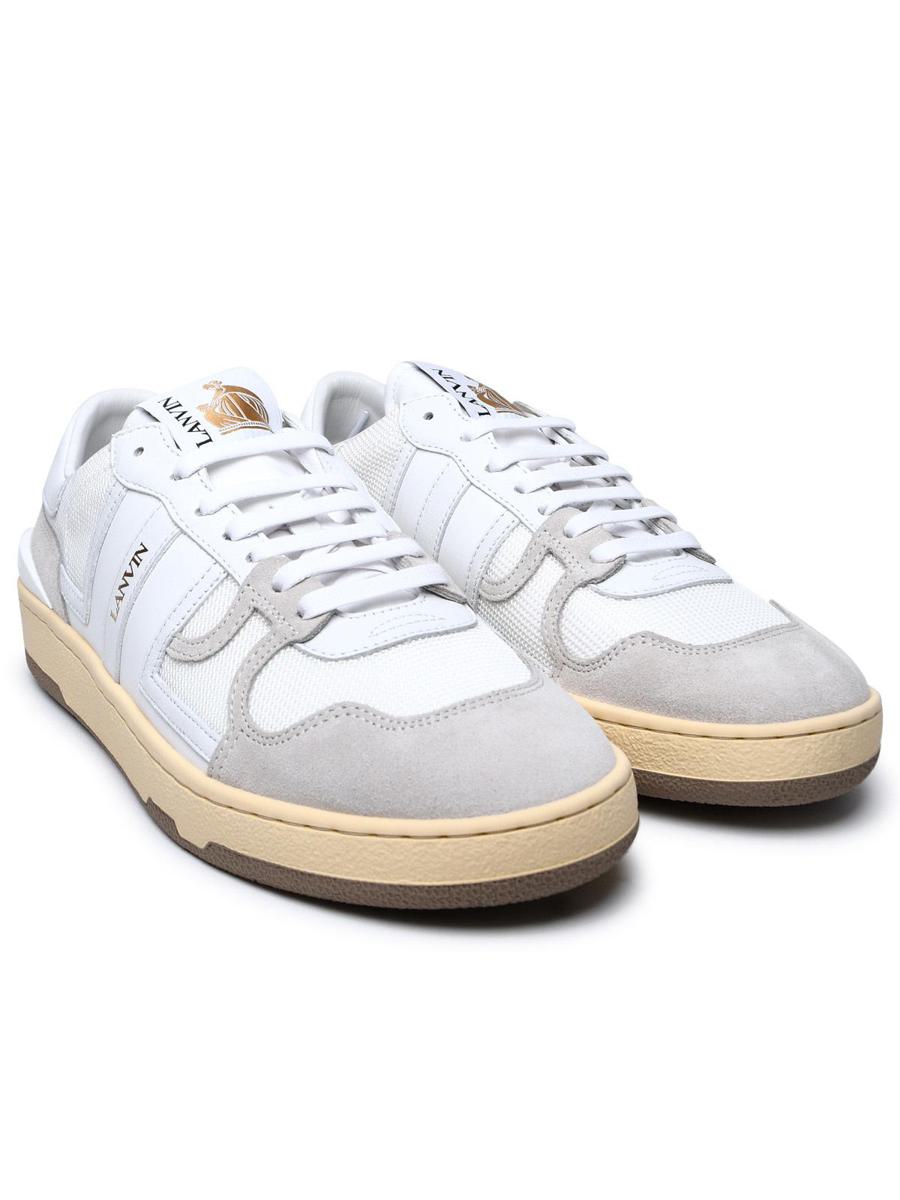Lanvin White Leather Blend Sneakers