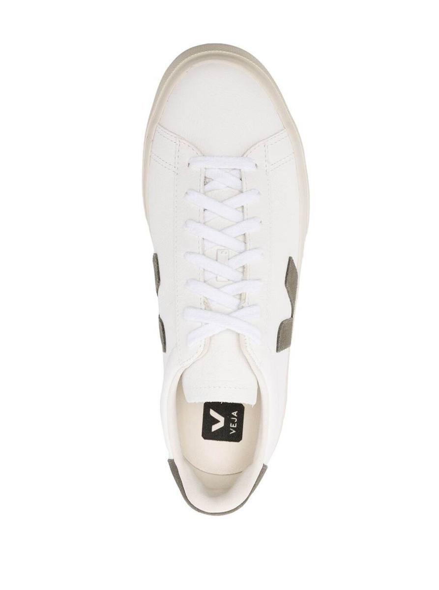 White 'Campo' Sneaker With Side Logos In Vegan Leather Man