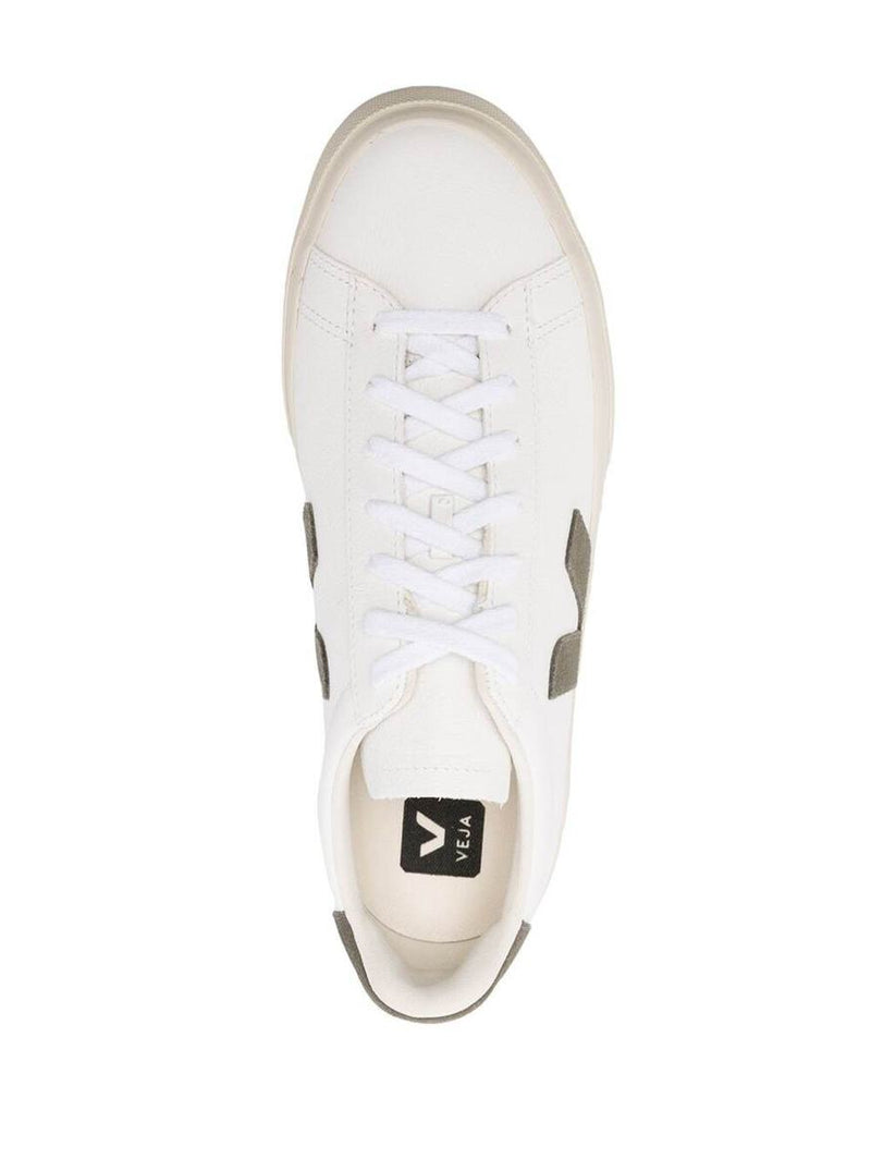 White 'Campo' Sneaker With Side Logos In Vegan Leather Man