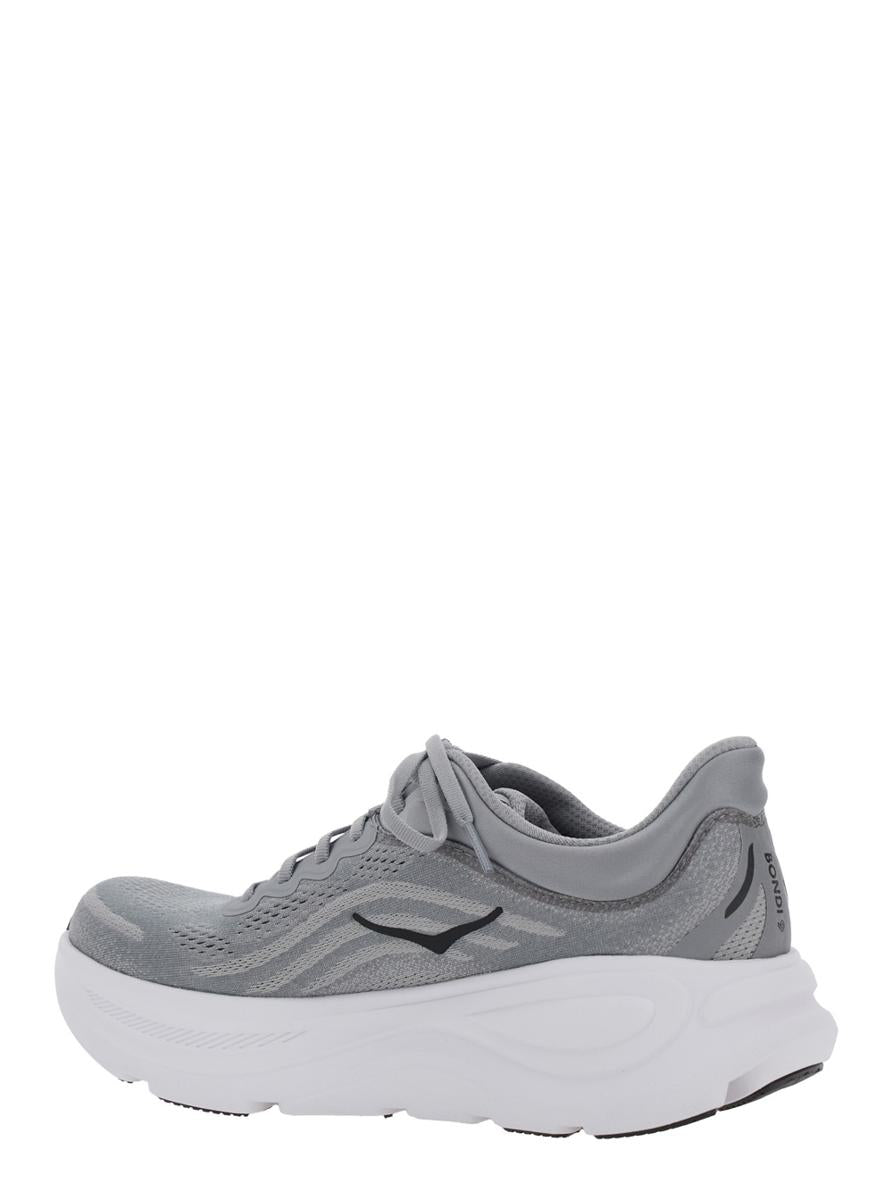 'Bondi 9' Grey Low Top Sneakers With Maxi Logo Lettering On The Side In Tech Fabric Unisex