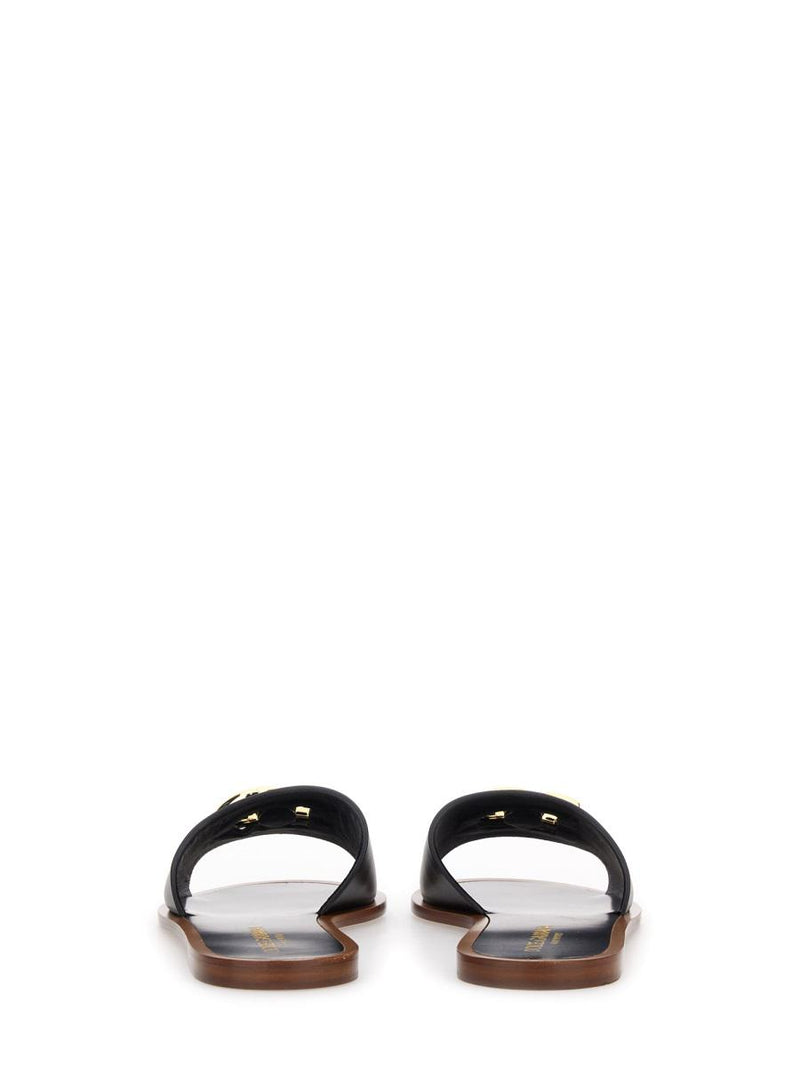 Dolce & Gabbana Leather Slide Sandal