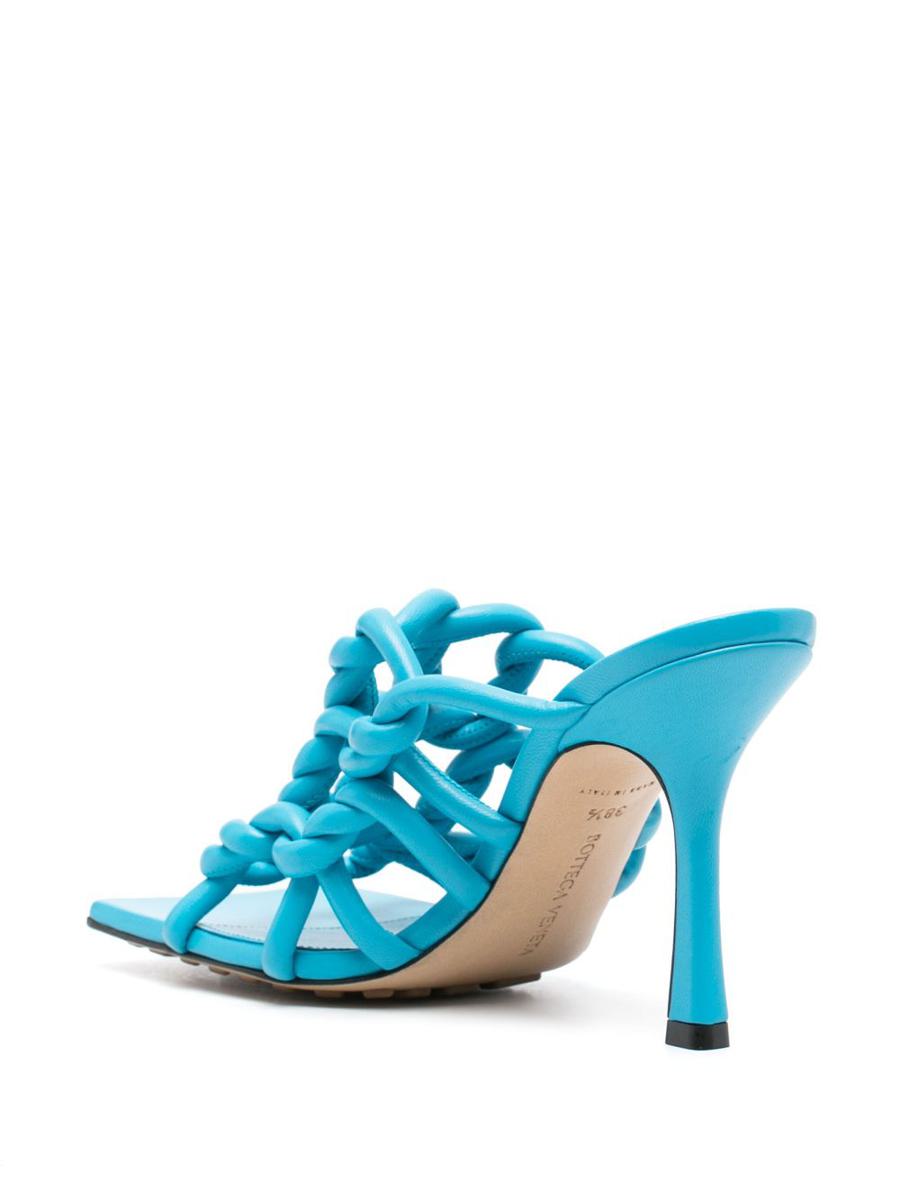 Bottega Veneta Stretch Leather Heel Sandals