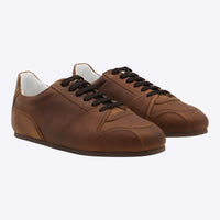 Moschino Brown Leather Sneakers