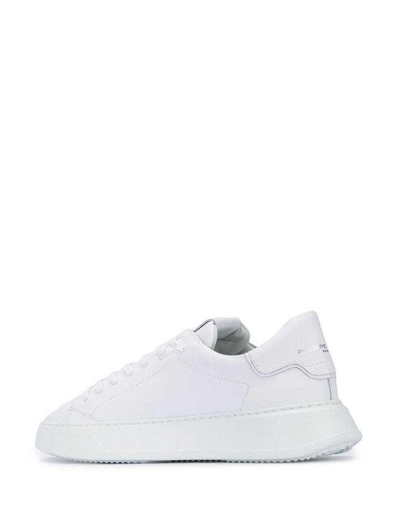 Philippe Model White 'Temple' Sneakers In Calf Leather