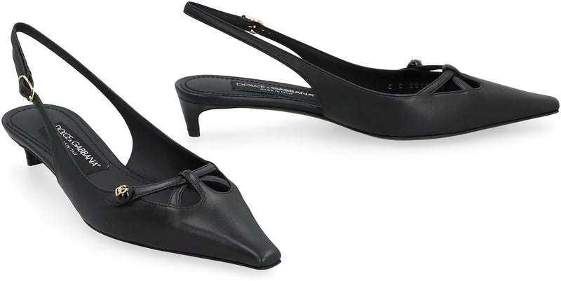 Dolce & Gabbana Leather Slingback Pumps