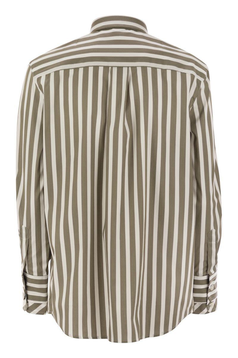 Fay Regular Striped Stretch Cotton Shirt