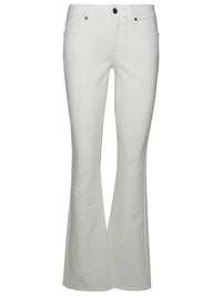 P.A.R.O.S.H. 'Chimera' White Cotton Blend Jeans