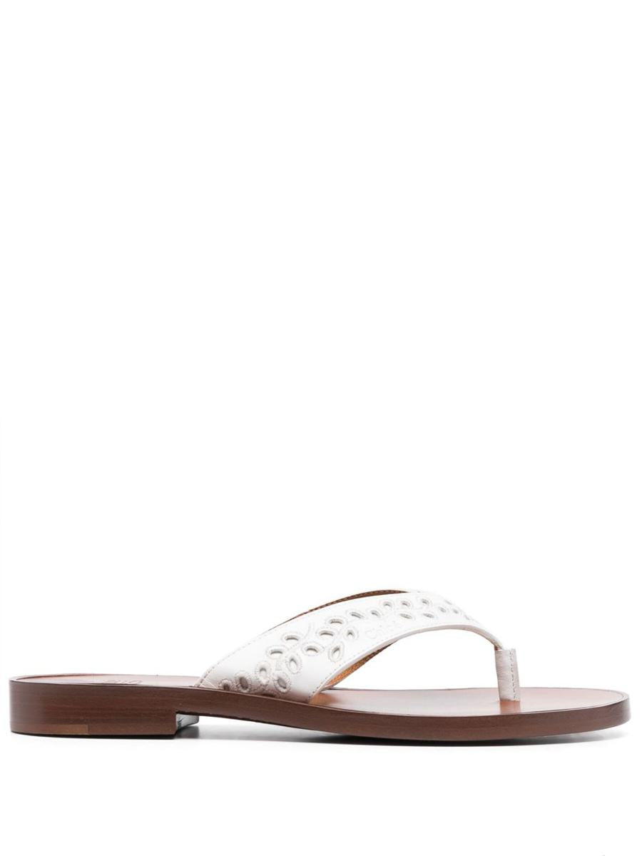 Chloé X Eres Paz Leather Thong Sandals