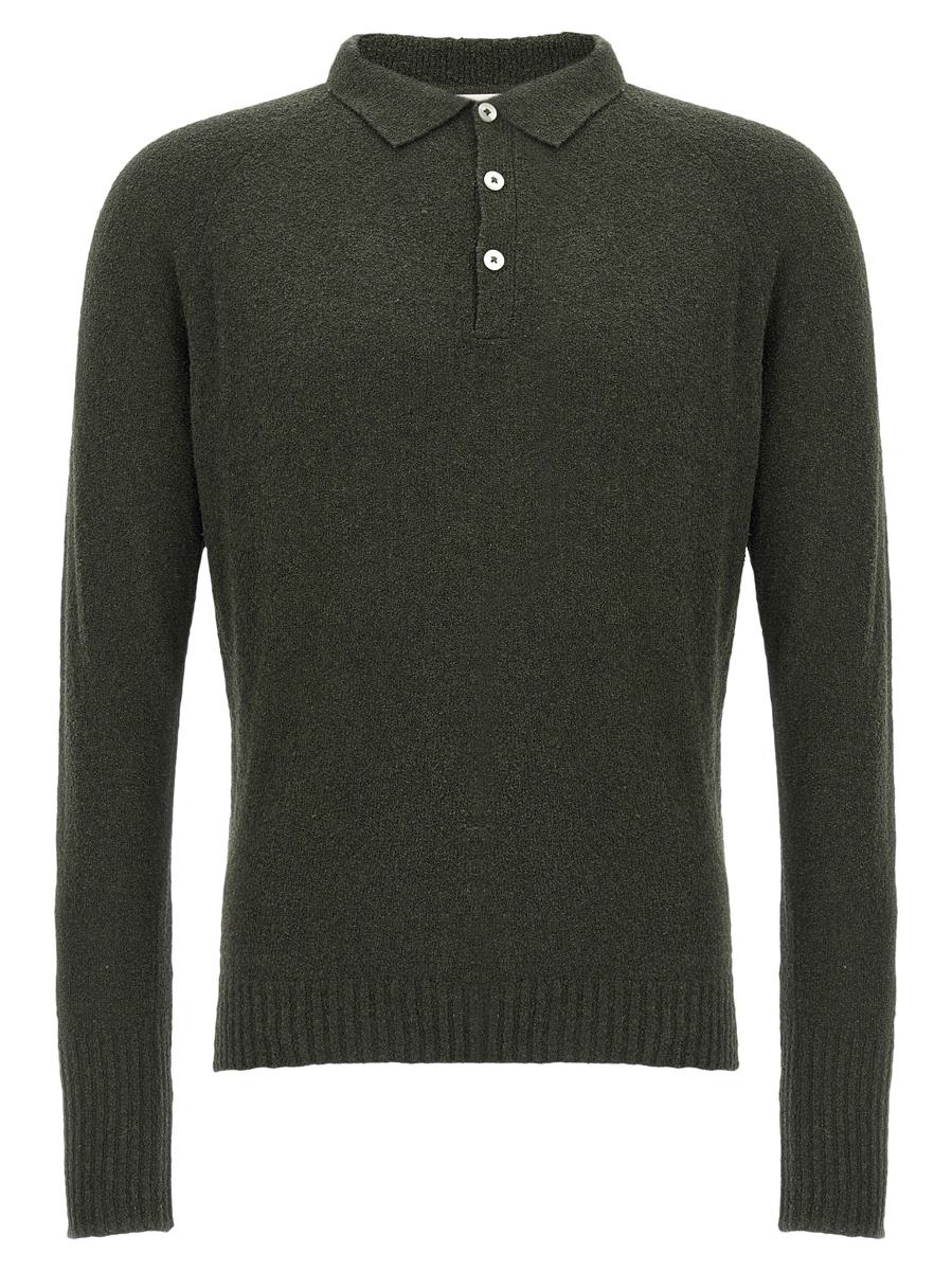 Ma'Ry'Ya Bouclé Cotton Polo Shirt